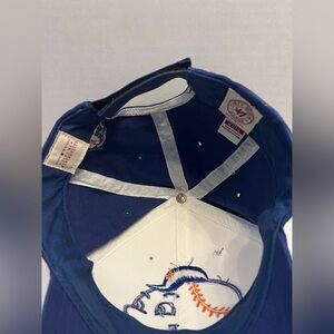 Brand 47 New York Mets Adjustable Kids Hat Blue white & Orange Mr. Met Logo